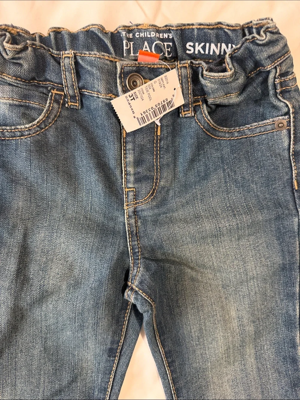 The Children's Place Dark Wash Skinny Jeans - Blue Denim